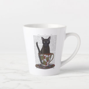 Tasse Latte Chat noir en Teacup