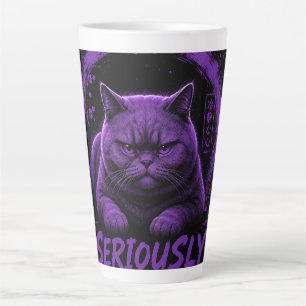 Tasse Latte Chat Sérieusement