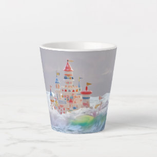 Tasse Latte Château magique dans les vagues