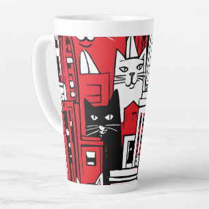 Tasse Latte Chats à New York