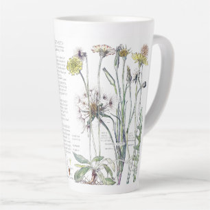 Tasse Latte Chats botaniques Fleurs de l'oreille des Fleurs sa