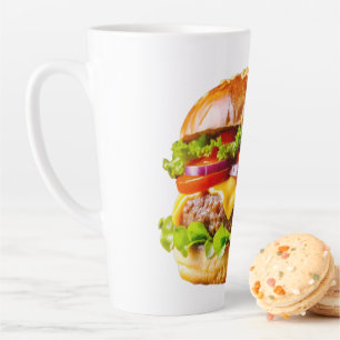Tasse Latte ChaussureHabille hamburger empilé thic