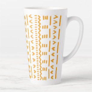 Tasse Latte Chemins De Motif Africain En Toile De Soleil En Bl