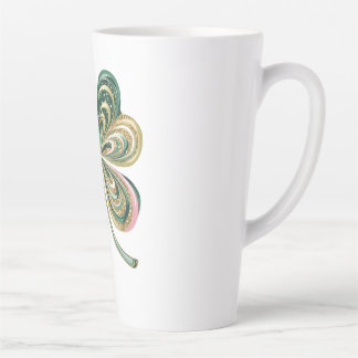 Tasse Latte Chemise Aquarelle Cute St patrick Quatre Feuilles