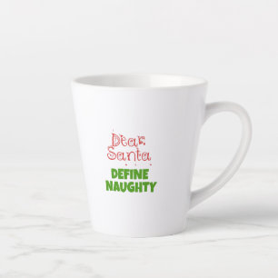 Tasse Latte Cher Père Noël définir vilain