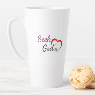 Tasse Latte Cherchez le cœur de Dieu