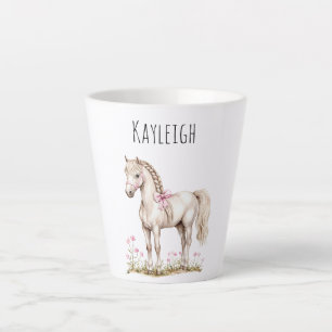 Tasse Latte Cheval Blanc & Fleurs
