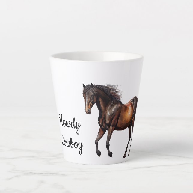 Tasse Latte Cheval du Sud-Ouest Brun (Devant)