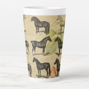 Tasse Latte Cheval français Vintage