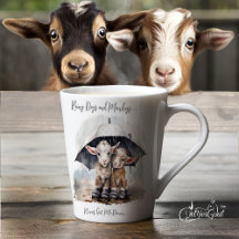 Chèvres du jour pluvieuses mignonnes
