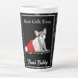 Tasse Latte Chien de taureau français dans le Casquette de Pèr