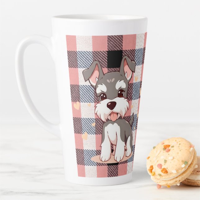 Tasse Latte Chien mignon (En situation)