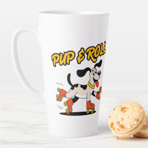 Tasse Latte Chien Sur Rouleau Patins Pup & Roll