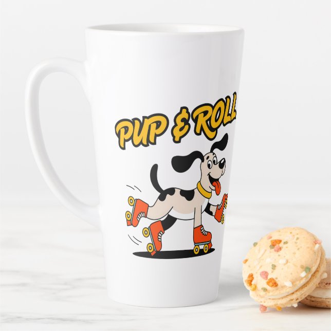 Tasse Latte Chien Sur Rouleau Patins Pup & Roll (En situation)