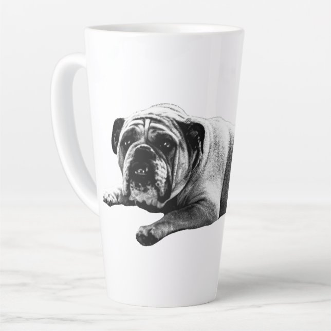 Tasse Latte Chien-taureau chaud matin (Angle gauche)