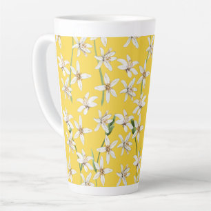 Tasse Latte Chinoiserie motif en fleurs de citron d'été