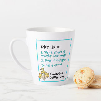 Tasse Latte Christian Funny Cartoon Angel Diète Astuce #1 Buts