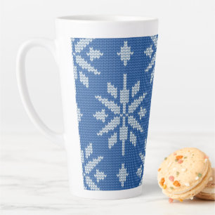 Tasse Latte Chute de Neige Tricotée