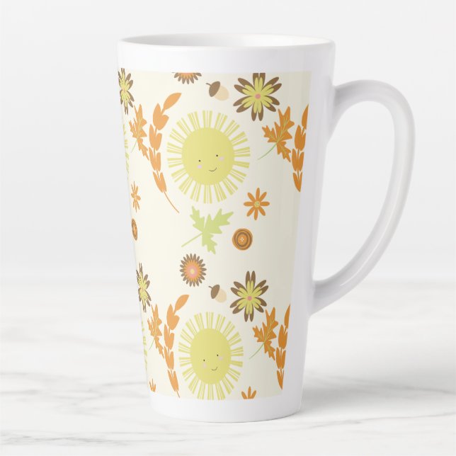Tasse Latte Chute Sunshine Trees Feuille Acorn saisonnier (Droite)