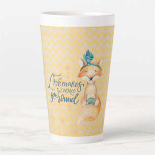 Tasse Latte Citation de Boho Fox Love