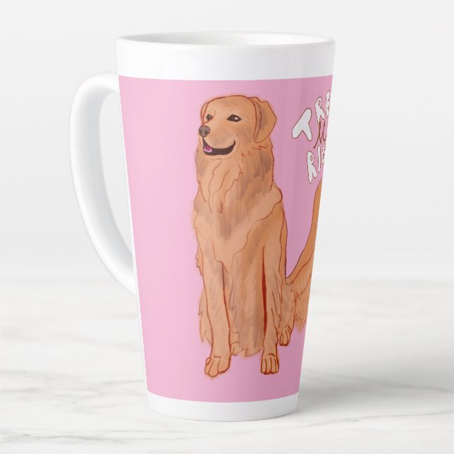 Tasse Latte Citation de chien de dessin mignon (Angle gauche)