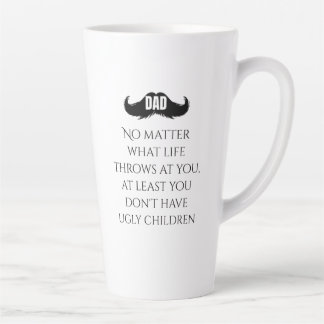 Tasse Latte Citation de papa drôle Moustache Art