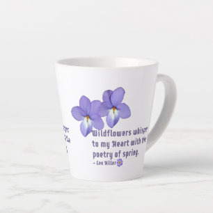 Tasse Latte Citation Fleur sauvage de Violences du pied d'oise