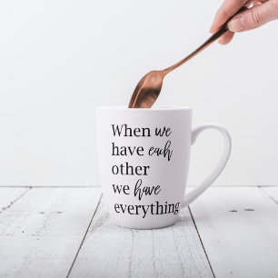 Tasse Latte Citation romantique romantique romantique moderne 
