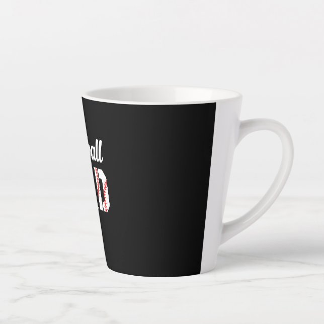 Tasse Latte Citations grand-père | Papa du baseball (Droite)