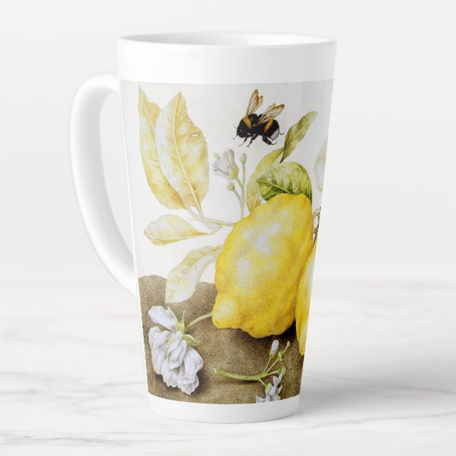 Tasse Latte Citrons et abeilles (Angle gauche)