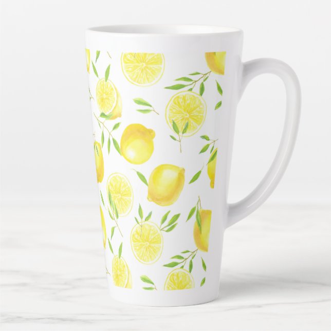 Tasse Latte Citrons et feuilles (Droite)