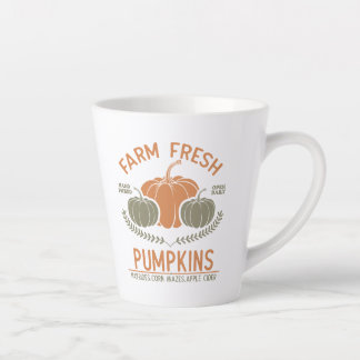 Tasse Latte Citrouilles frais de ferme | Main saisie