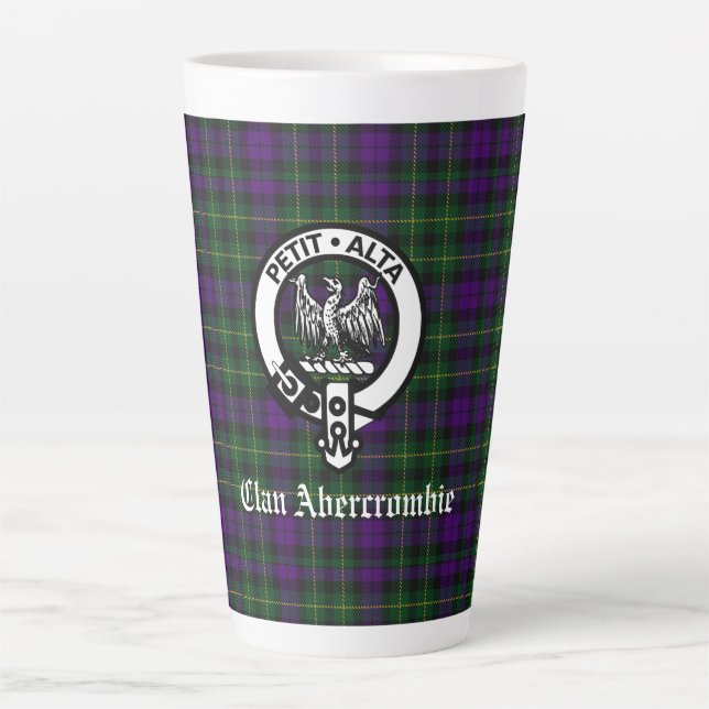 Tasse Latte Clan Abercrombie Tartan & Crest (Devant)