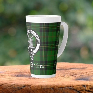 Tasse Latte Clan Forbes Tartan et Insigne de crête