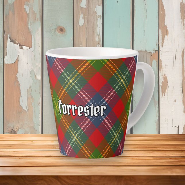 Tasse Latte Clan Forrester Tartan (Créateur téléchargé)