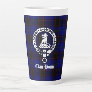 Tasse Latte Clan Home Crest Badge et Tartan