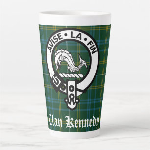 Tasse Latte Clan Kennedy Crest Badge & Tartan
