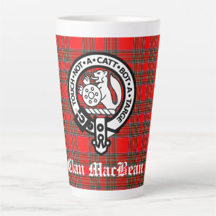 Tasse Latte Clan MacBean Crest Badge & Tartan