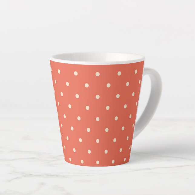 Tasse Latte Classic Rust Polka Dot (Angle droit)