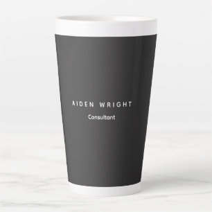 Tasse Latte Classique gris attrayant minimaliste