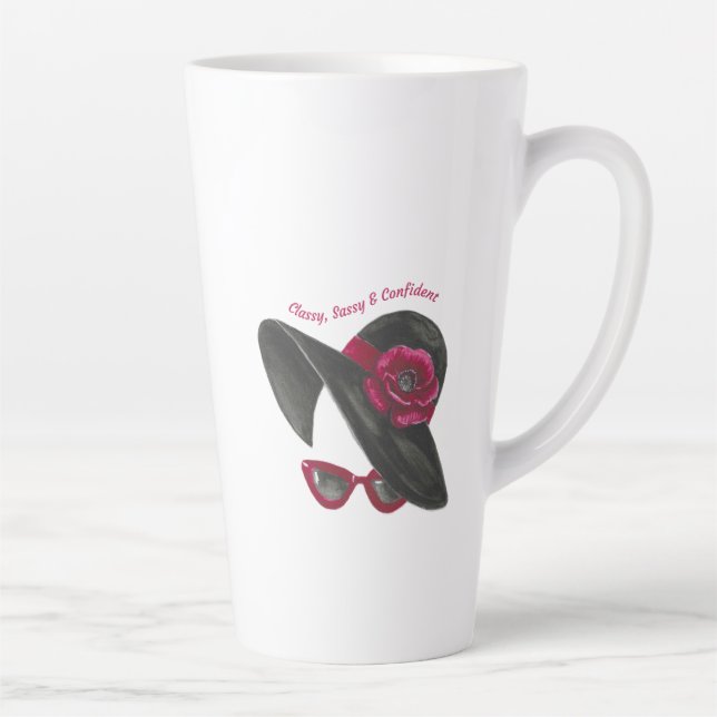 Tasse Latte Classy, Sassy, Confident Lady Silouhette (Droite)