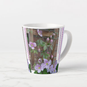 Tasse Latte Clematis rose Fleurs de latte