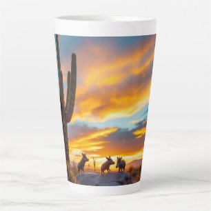 Tasse Latte Cochons sauvages du désert Javalina Arizona