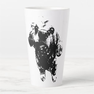 Tasse Latte Cocker Sketch – Encre Gras