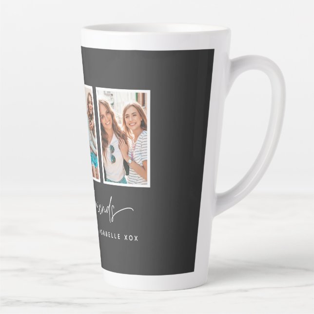 Tasse Latte Coeur de script mignon moderne multi photo meilleu (Droite)