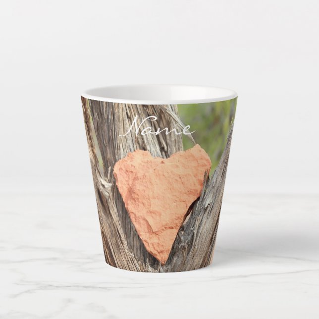 Tasse Latte Coeur rocheux rouge de Sedona Thunder_Cove (Devant)