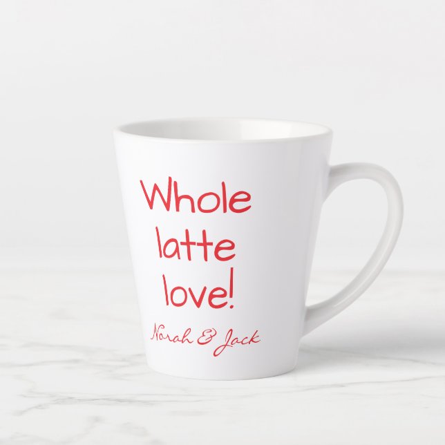 Tasse Latte Coeur, Tout Lota Love Love, Funny Custom (Droite)