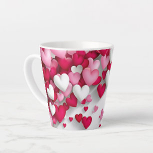 Tasse Latte Coeurs