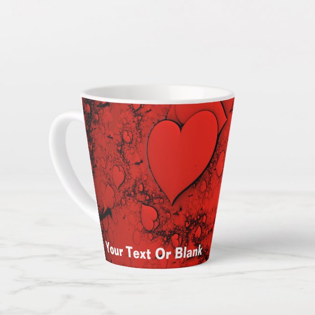 Tasse Latte Coeurs sensibles (Angle gauche)