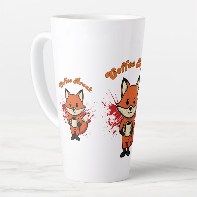 Tasse Latte Coffee Break Design (Angle gauche)